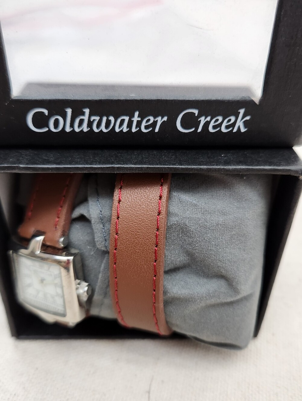 Coldwater Creek Womens Watch Brown Double Wrap Band New With Tags Boxed